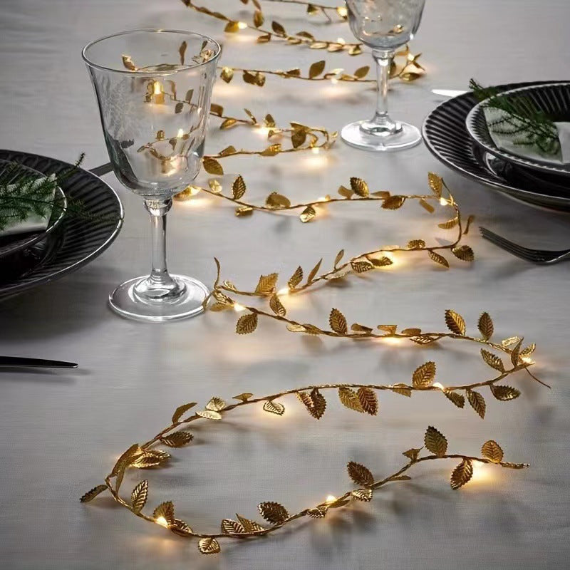 LED Light Golden Leaves - Decor Style