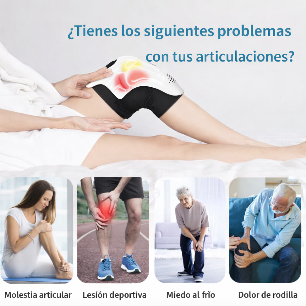 Electronic Knee Massager with Heat and Laser Therapy