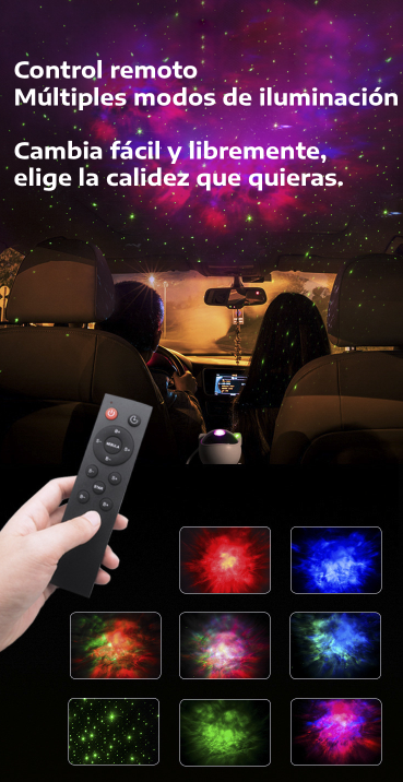 Lámpara Proyector Galaxia Astronauta - Luz Nocturna USB