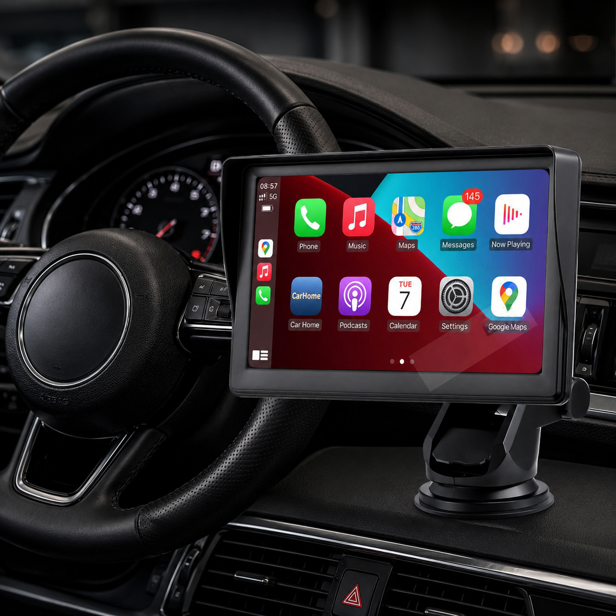 Pantalla Smart para Auto con CarPlay Inalámbrico y Navegación