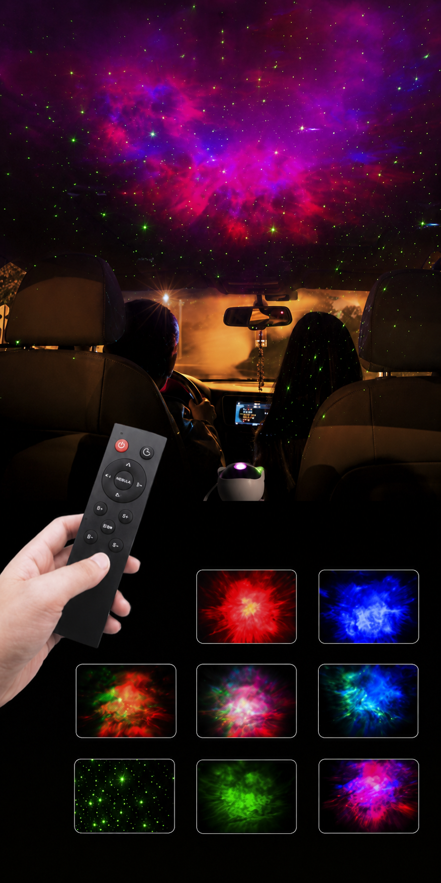 Astronaut Galaxy Projector Lamp - USB Night Light