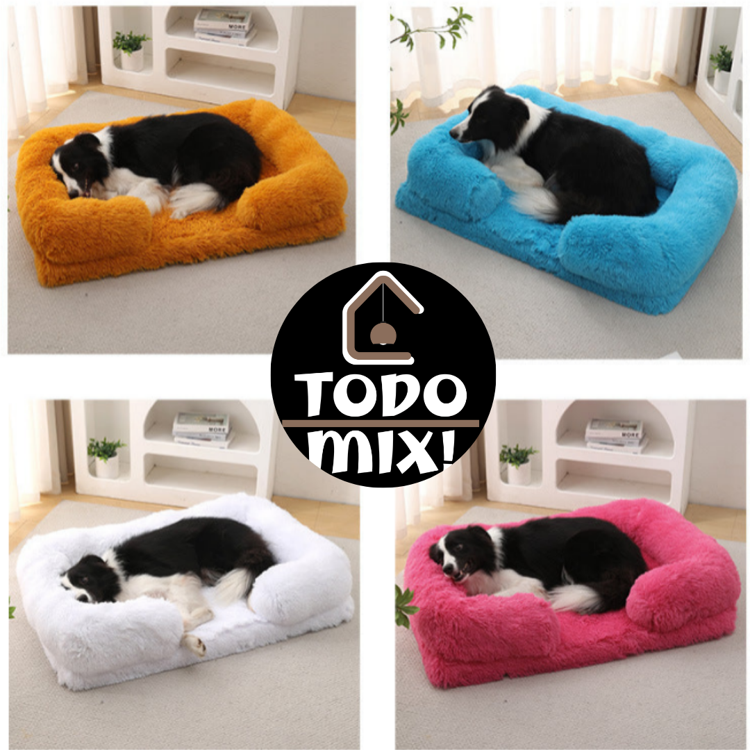 Cama Rectangular de Felpa para perros - Suave y Cálida