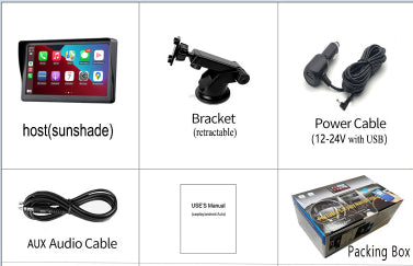 Pantalla Smart para Auto con CarPlay Inalámbrico y Navegación