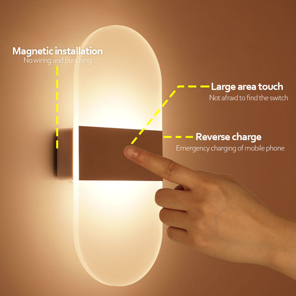 Lampara de pared con Sensor de Movimiento y Carga USB