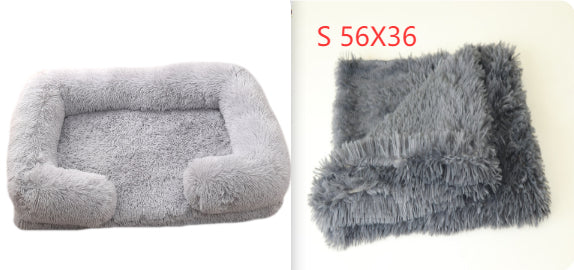Cama Rectangular de Felpa para perros - Suave y Cálida