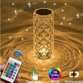 Creative Table Lamp with Crystal and Diamonds - Rechargeable